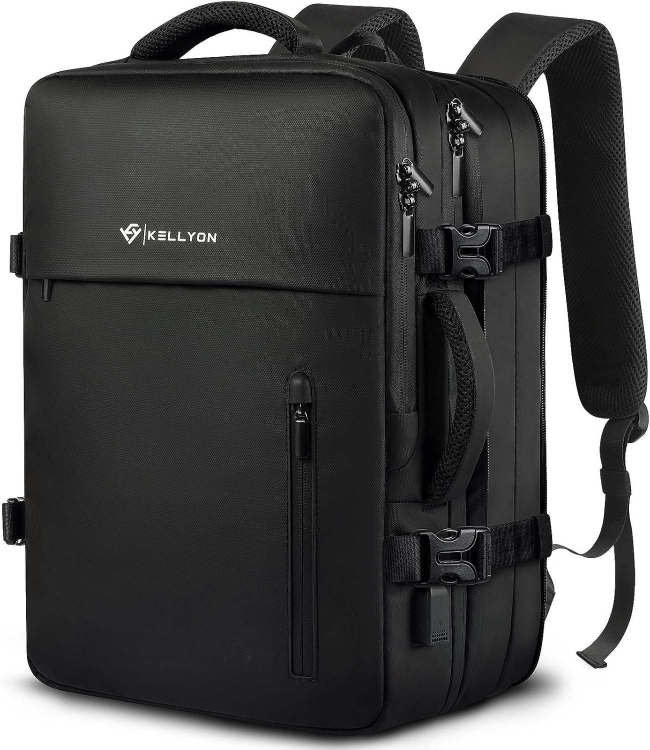Flight-Approved 42L Expandable Laptop Travel Backpack for Carry-On