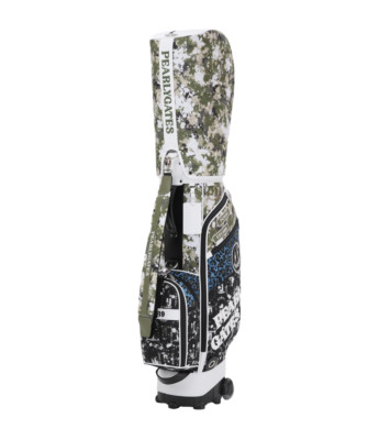 [Pearly Gates] Multi Badge Design Wheel Trolley Caddy Bag - MUSTER