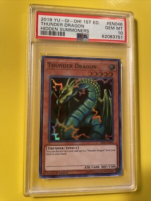 YuGiOh THUNDER DRAGON #HISU-EN046 🔥PSA 10 GEM MINT🔥1st EDITION