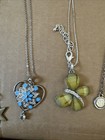 lot of 10 vintage To Now jewelry chain necklace Rhinestone Faux Pearl Enamel — photo 3
