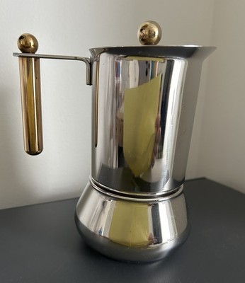 Guido Bergna Kitty Oro design Vintage Stainless 2 Cup Moka Pot | eBay