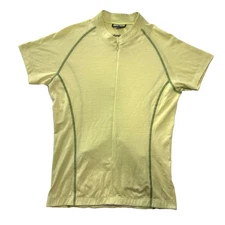 Smartwool Shirt Cycling Bike Top Base Layer Women's Green Zip Pockets Small