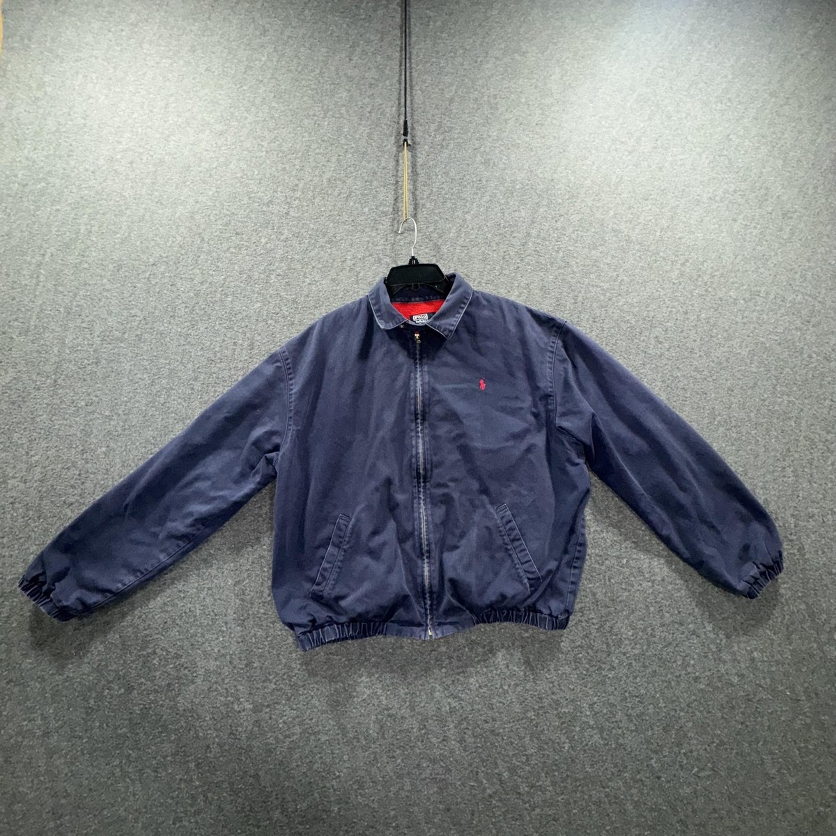Vintage Polo Ralph Lauren Jacket Mens Large Blue Red Fleece Vintage Polo Ralph Lauren Jacket Mens Large Blue Red Fleece