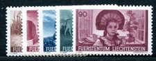 LIECHTENSTEIN 1941 192-196 ** NUOVO DI ZECCA IMPECCABILE SET 24 € (49344