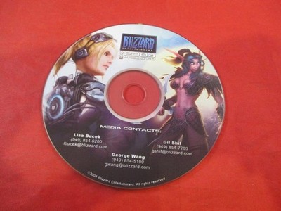 Blizzard Entertainment 2004 Promo Press Kit CD Starcraft Ghost World of Warcraft