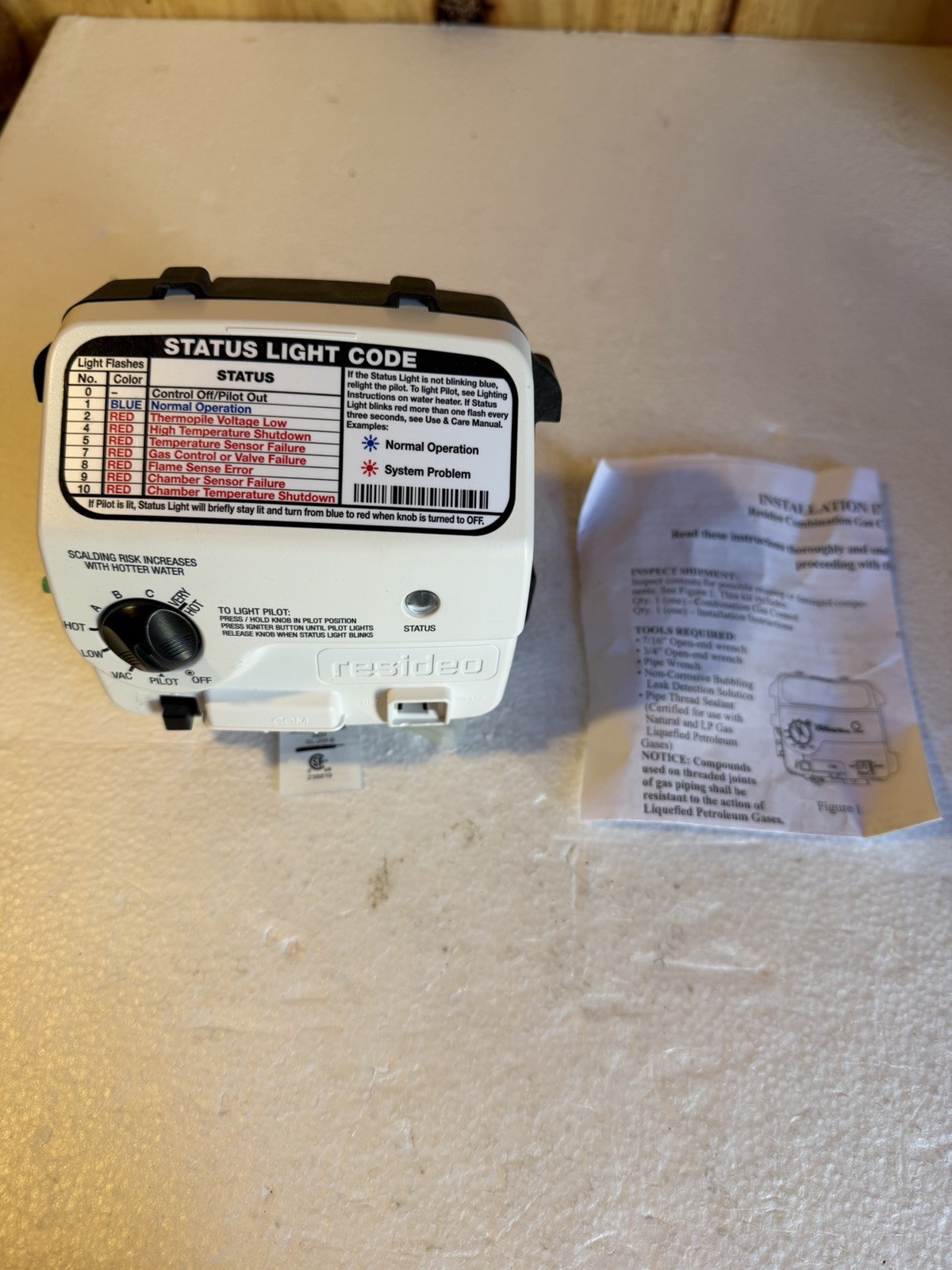 Rheem PROTECH SP20867C Combination Gas Control Valve Replacement Kit NG