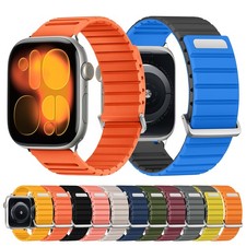 Magnetic Silicone Sport Band For Apple Watch Ultra 3 2 Series 11/10/9/8/7/6/SE/5