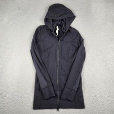 Lululemon Jacket Womens 4 Black Full Zip Hooded Running Gym Outdoor