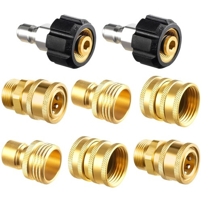 #ad Brass Pressure Washer Adapter Set M22 14mm Quick Connect $47.24