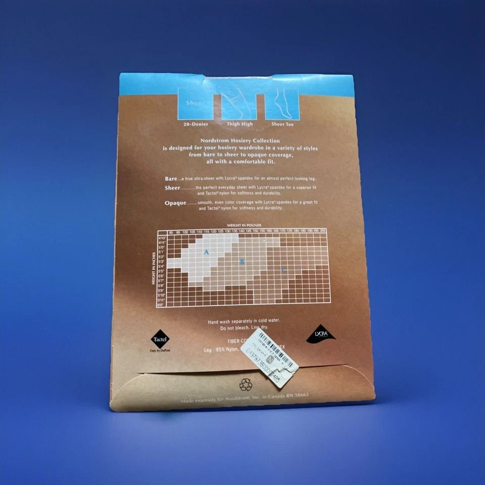 Manguera hasta el muslo NORDSTROM talla mediana (C) beige punta transparente Foto 2 de 2