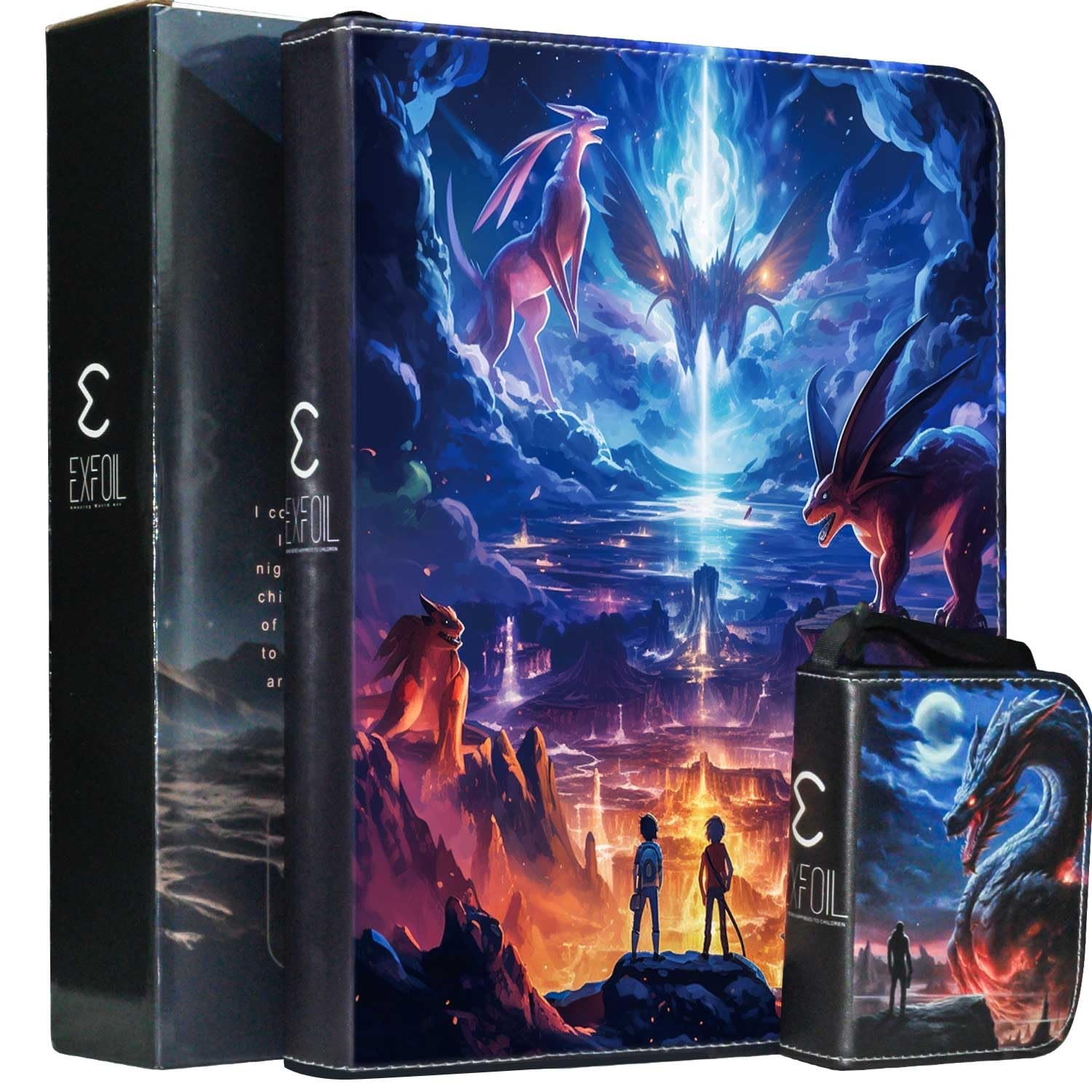 Pokemans Card Binder for Cards, Trading Cards Binder 9 Pocket, Collectible Ca...