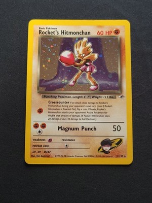 Rocket's Hitmonchan 011/132 Gym Pokemon Heroes Holo LP Excellent