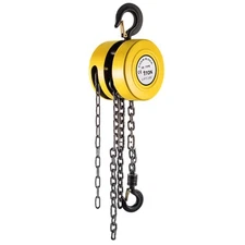 1 Ton/2200 lbs Chain Hoist Chain Puller Block 15 FT Lift Hoist w/ Hooks
