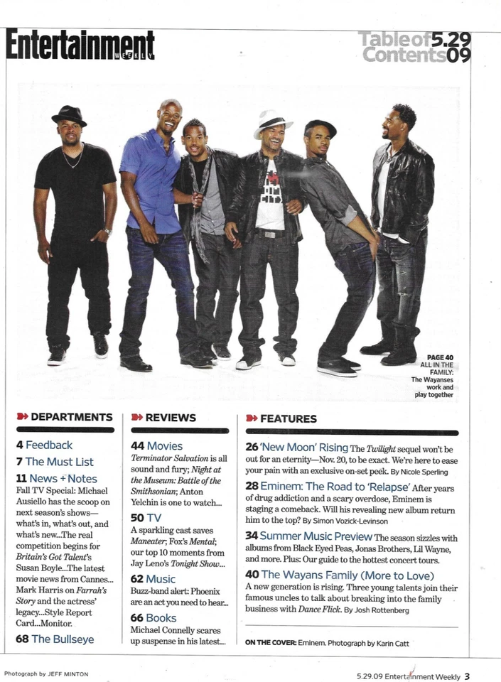 Entertainment Weekly Magazine Eminem Twilight Wayans Family Summer Music 2009 - Image 2 of 4