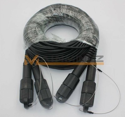 150M Armored Fiber Cable 8 Fiber Optic Patch Cord LC-LC UPC SM TPU Field *lj