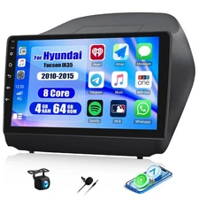 CAMECHO 8 Core 4+64G Android 15 Car Stereo for Hyundai Tucson IX35 2010-2015,...