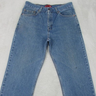 Levis 504 Y2K Straight Jeans Mens Size W33-W35 L30 Blue Denim