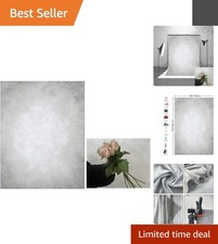 5x7ft Abstract Grey Photo Background - Machine Washable for Versatility