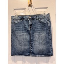 Tommy Hilfiger Denim Mini Skirt Medium Wash Classic 5-Pocket Jean Skirt Size 6
