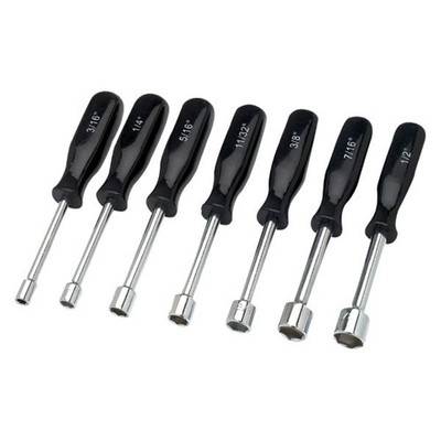 Performance Tool Project Pro 7-piece 3/16'' to 1/2'' Dipped Handle Nut Driver Set