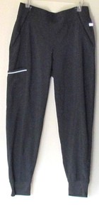 Gray Scrub Jogger Pants Women's Medium Cherokee Infinity Logo Zip Pockets Cargo