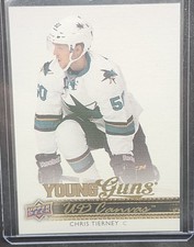 CHRIS TIERNEY 2014-15 UPPER DECK 1 CANVAS YOUNG GUNS RC #C112 SHARKS