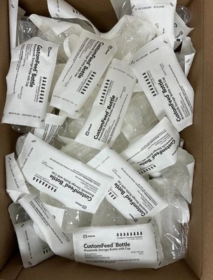 100/Cs Abbott Breast Milk Storage Bottles 2 oz CustomFeed Bottles with Caps 60mL