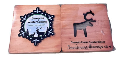 Skandinavisk Hemslojd AB Wooden Coasters Anna Linderholm Burnout Reindeer New