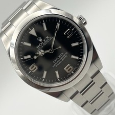 Rolex Explorer 39mm Acciaio Inox Nero Arabo MK1 Quadrante 214270 Orologio Uomo