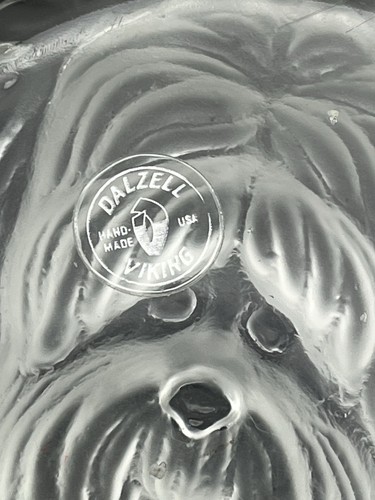 Viking Dalzell Paperweight Yorkshire Terrier Clear & Frosted Glass Yorkie Dog - Picture 5 of 6