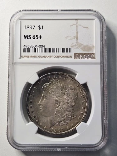 1897 Morgan Silver Dollar NGC MS65+ | BU GEM White MS 65+ nice