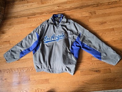 Authentic Majestic Los Angeles Dodgers MLB LA Therma Jacket Grey XL RARE Style