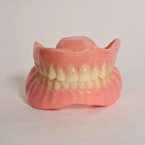 Vintage False Teeth Dentures Set Upper Lowers Oddity Medical Prop Display