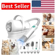 Dog Grooming Vacuum Kit with Quiet Operation  Easy Cleanup   6 Tools Included