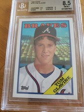 1988 Topps - Tom Glavine #779 (RC) Atlanta Braves HOF Rookie Beckett Grade 8.5