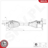Antriebswelle Esen Skv 40SKV023 FüR Audi A6 C7 4G2 4GC Avant 4G5 4GD A7 4GA 4GF