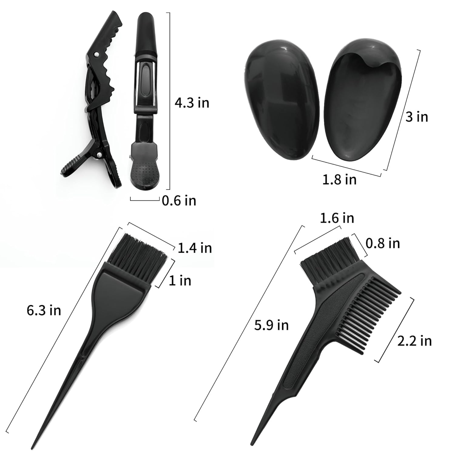 12 Pcs Hair Highlighting Kit Highlighting Cap with Holes Pre Punched Hair Fro...