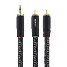 HiFi 3.5mm to 2rca Audio Cable OCC OCC silver plated Material Y Splitter Cord