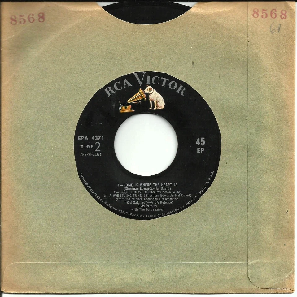 *ELVIS PRESLEY In Kid Galahad* 1962 VG+ Vinyl RCA Victor Records EP 45rpm *2s/1s - Image 2 of 2