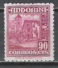 Andorra Spanish 1948 Ordino (1) Yvert No. 48 New MNH