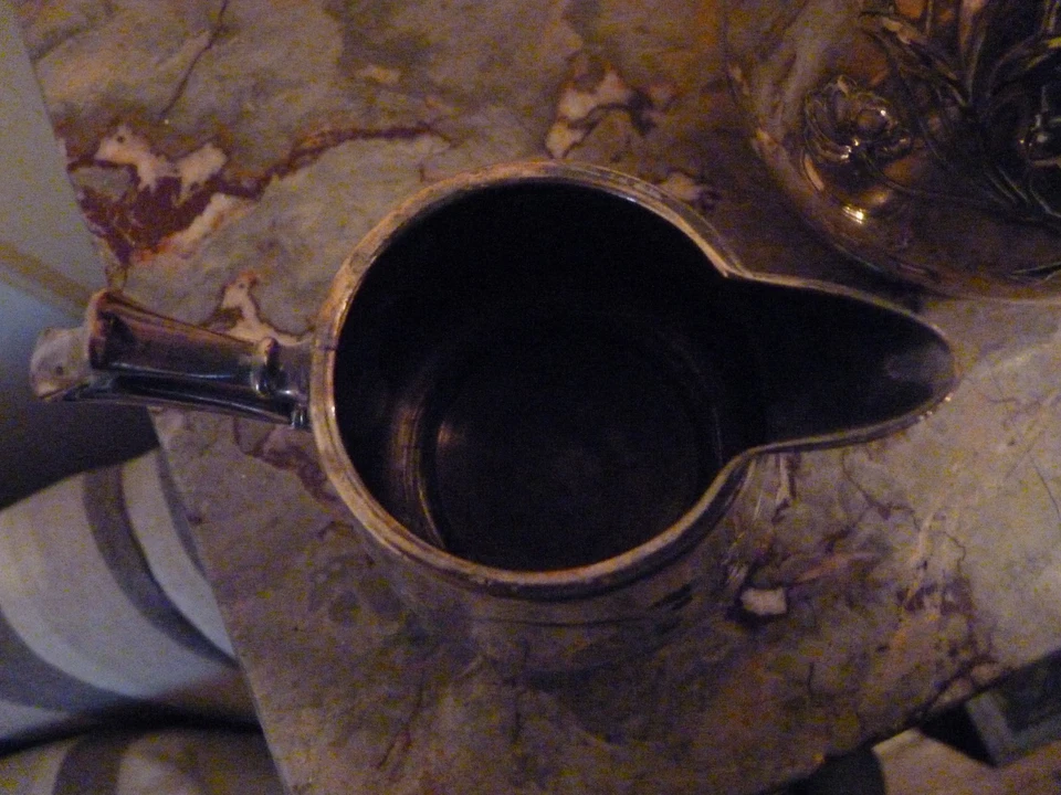 THEIERE ET POT A LAIT ART NOUVEAU METAL ARGENTE WMF AUTRUCHE - Photo 4/4