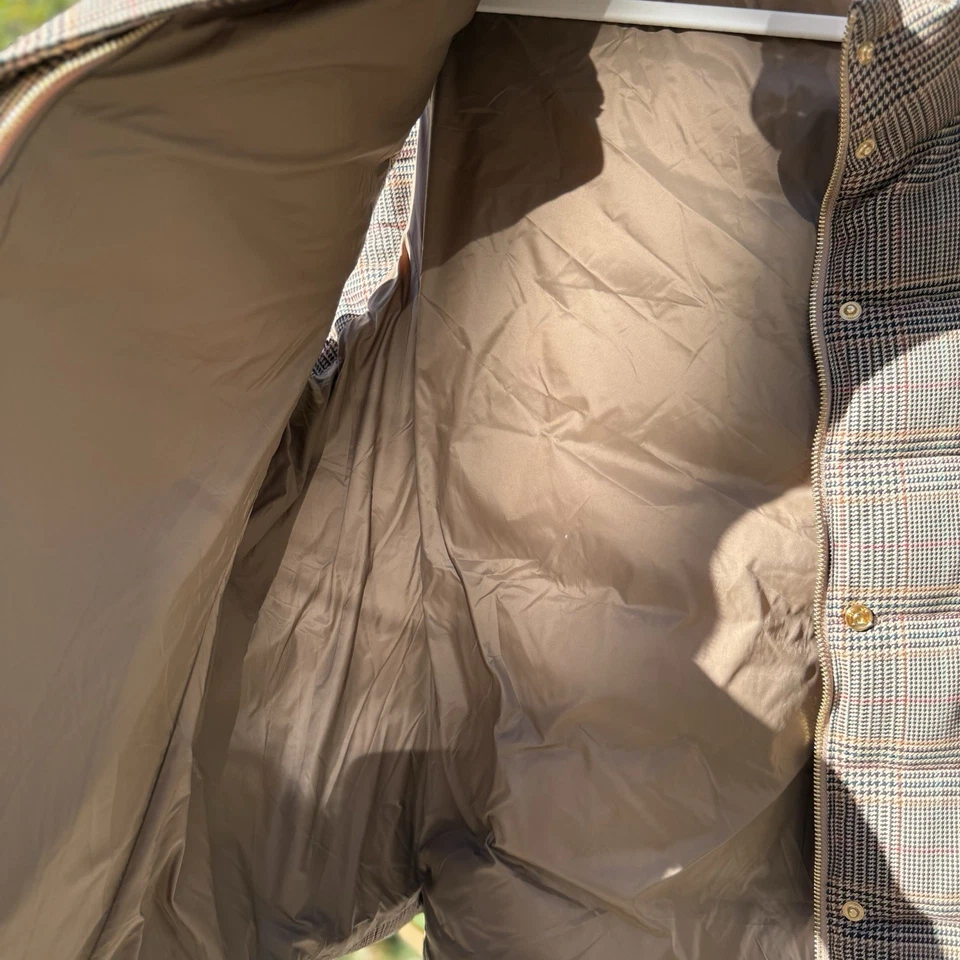 Chaleco Ralph Lauren Para Mujer Glen A Cuadros Acolchado Tweed Abajo Marrón Talla 18 Nuevo con Etiquetas $345 Foto 4 de 4