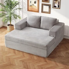 59” Oversized Chaise Lounge Chair Indoor