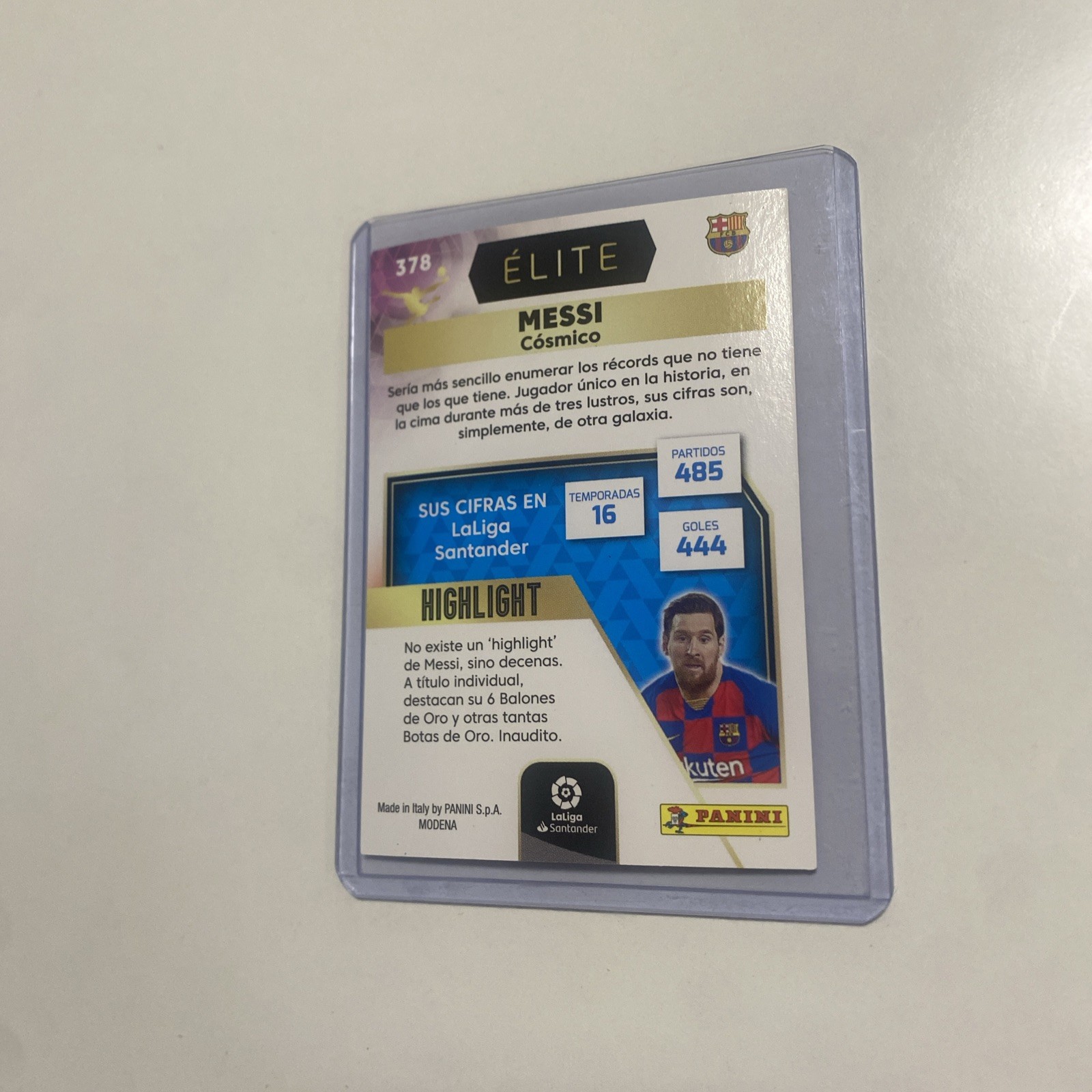Lionel Messi 2020-21 Megacrack Elite Refractor Panini Barcelona Argentina Italy view 2