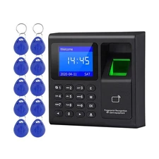 LIBO Intelligent Biometric Fingerprint Time Attendance Machine Time Clock Rec...