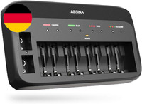 Absina Akku LadegeräT X10 FüR Aa, AAA & 9V - Nimh AkkuladegeräT 10-Fach