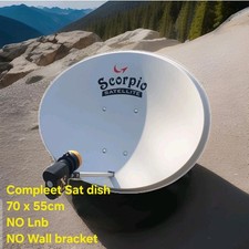 70cm Universal Satellite Dish for Sky, Freesat, Canal+, Sky Italia, Sky Germany,