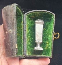 !!ELEGANTE ANTIKE WIENER JUGENDSTIL SILBER PETSCHAFT SIEGEL STEMPEL 1872-1901!!