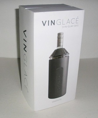Vinglace Wine & Champagne Chiller Insulator Stainless Steel Graphite Color (New)
