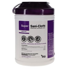 PDI Q55172 Super Sani-Cloth Germicidal Disposable Wipes Large CANISTER 160/Can